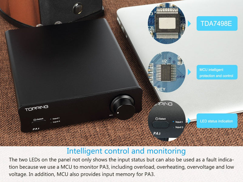 Apos Audio TOPPING Headphone Amp TOPPING PA3 Stereo Amplifier (Apos Certified)