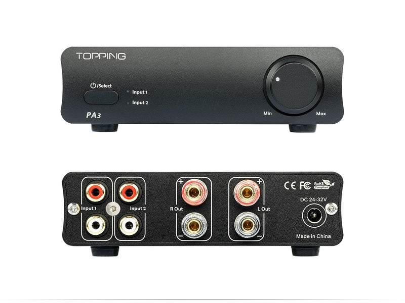 Apos Audio TOPPING Headphone Amp TOPPING PA3 Stereo Amplifier (Apos Certified) Black