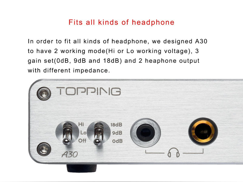 Apos Audio TOPPING | 拓品 Headphone Amp (Tube) TOPPING A30 HiFi Headphone Amplifier