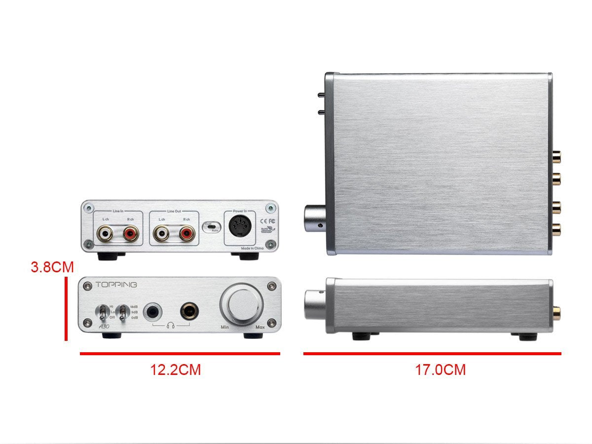 Apos Audio TOPPING | 拓品 Headphone Amp (Tube) TOPPING A30 HiFi Headphone Amplifier