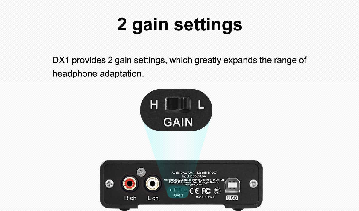 Apos Audio TOPPING Headphone DAC/Amp TOPPING DX1 DAC/Amp (Apos Certified)