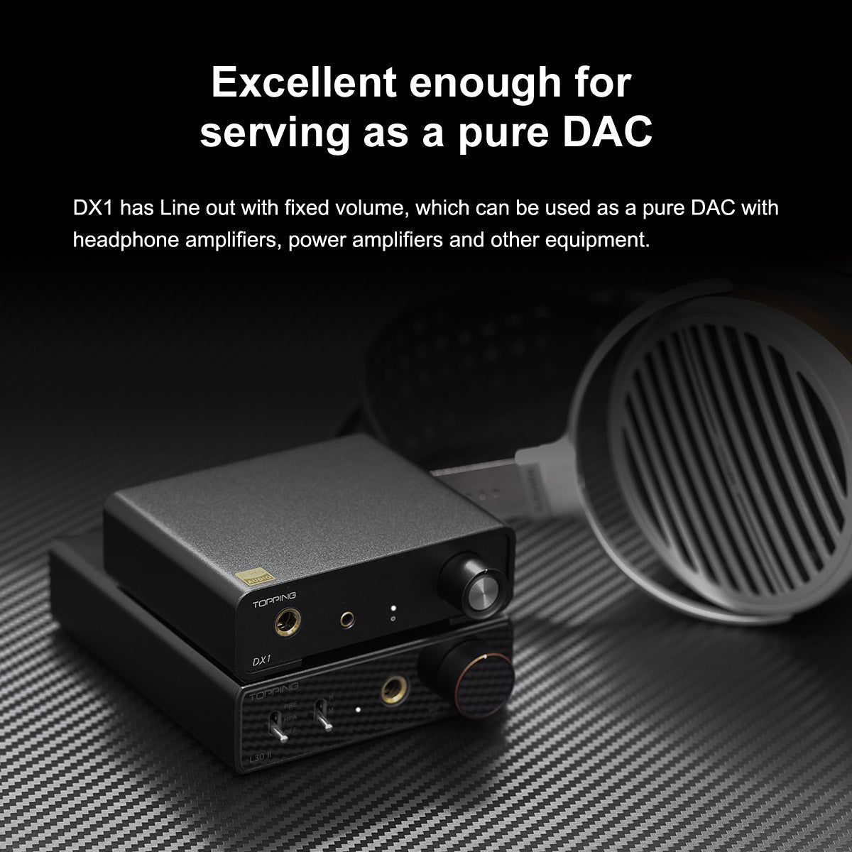 Apos Audio TOPPING Headphone DAC/Amp TOPPING DX1 DAC/Amp (Apos Certified)