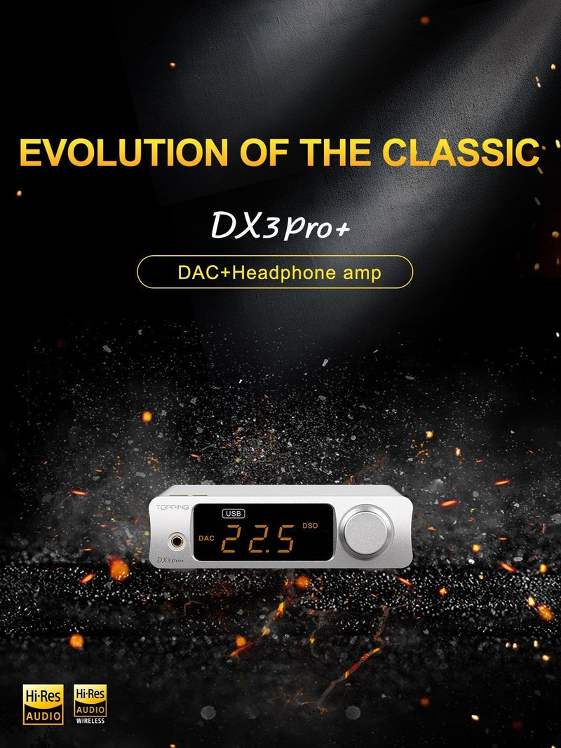 Apos Audio TOPPING Headphone DAC/Amp TOPPING DX3 Pro+ Bluetooth DAC/Amp (Apos Certified)