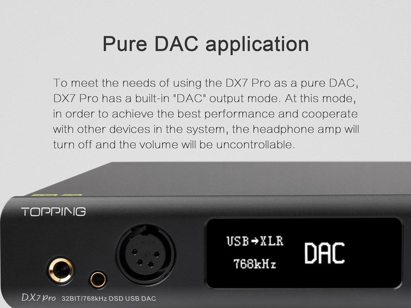 Apos Audio TOPPING Headphone DAC/Amp TOPPING DX7 Pro DAC/Amp (Apos Certified)