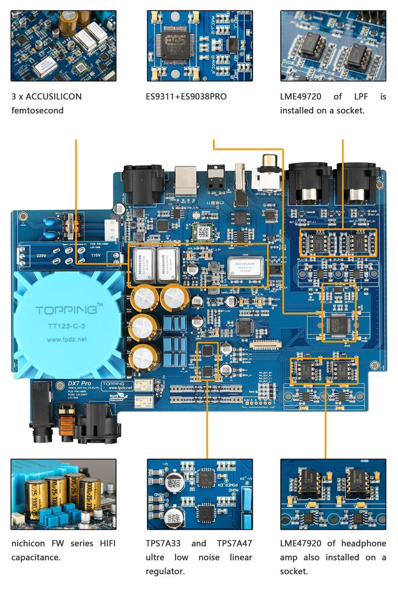 Apos Audio TOPPING Headphone DAC/Amp TOPPING DX7 Pro DAC/Amp (Apos Certified)