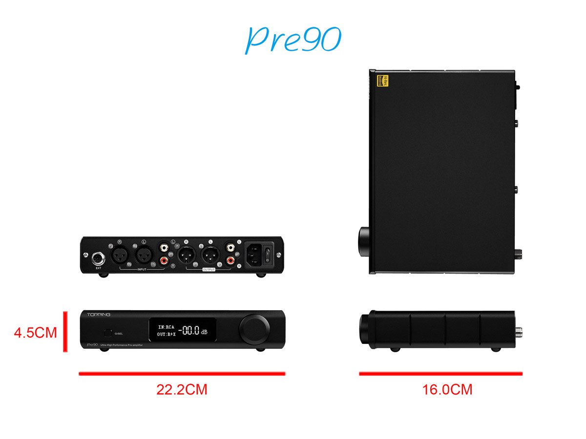 Apos Audio TOPPING Preamplifier TOPPING PRE90 + EXT90 Preamp and Input Extender (Apos Certified)