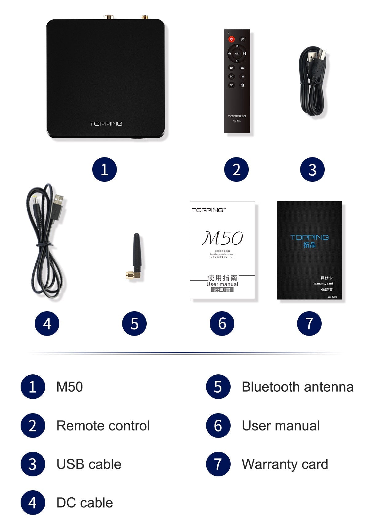 Apos Audio TOPPING Streaming Media Player TOPPING M50 Digital Music Player