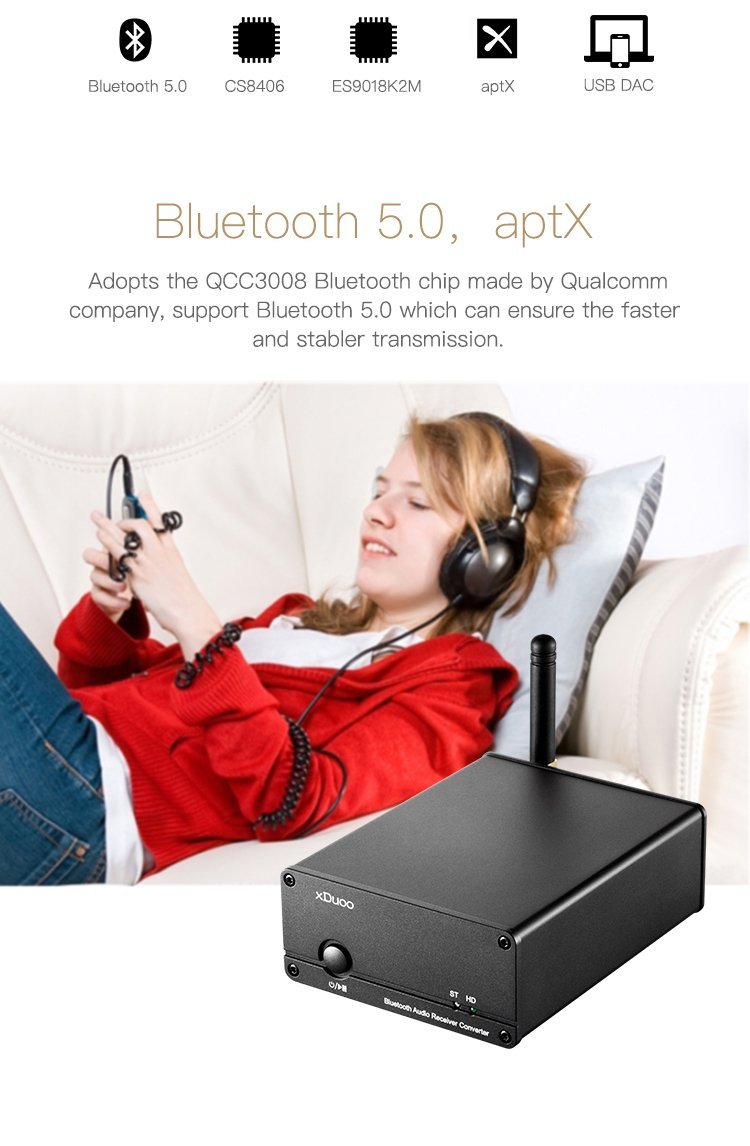 Apos Audio xDuoo | 乂度 DAC (Digital-to-Analog Converter) xDuoo XQ-50 Bluetooth DAC