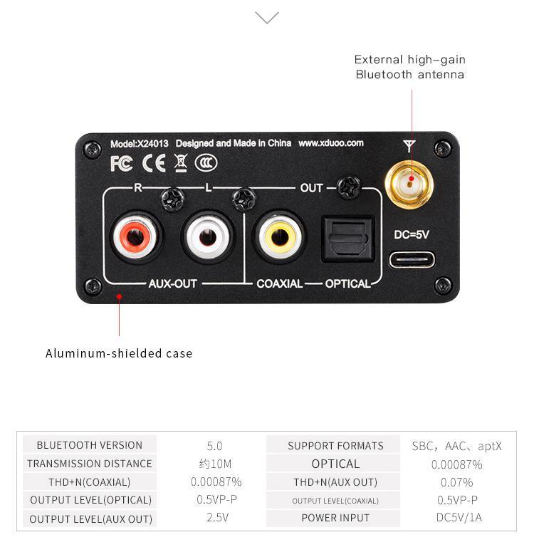 Apos Audio xDuoo | 乂度 DAC (Digital-to-Analog Converter) xDuoo XQ-50 Bluetooth DAC