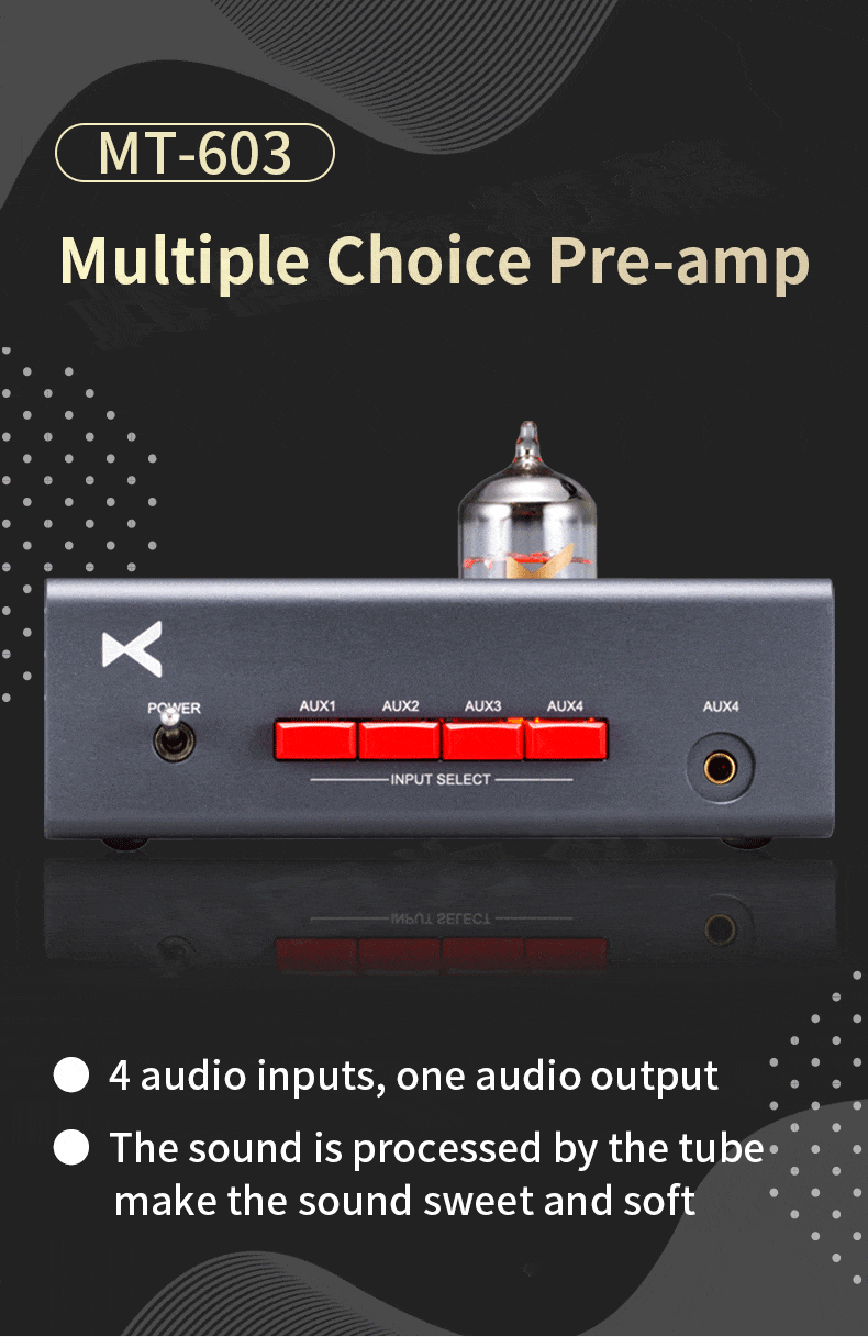 Apos Audio xDuoo Headphone Amp (Tube) xDuoo MT-603 Multichoice Pre-amp