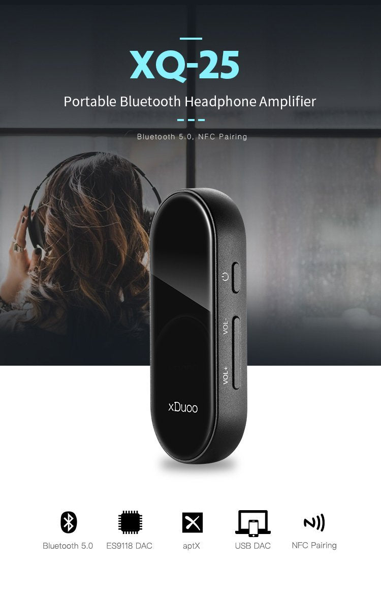 Apos Audio xDuoo | 乂度 Headphone DAC/Amp xDuoo XQ-25 Bluetooth DAC/Amp